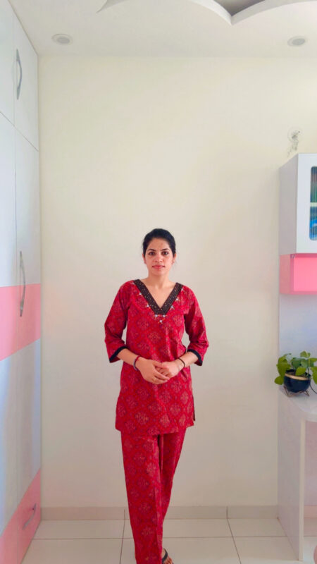 Surkh - Ajrakh Co-ord Set