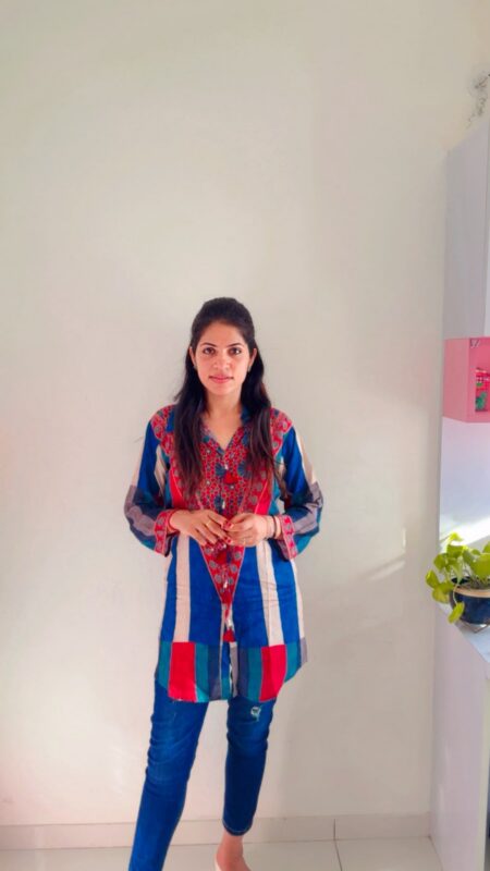 Raga - Vibrant Multi-Color Block & Floral Embroidered Tunic Shirt